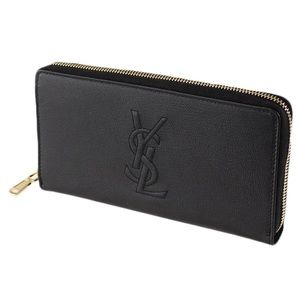 Yves Saint Laurent Portefeuille in black Calfskin leather